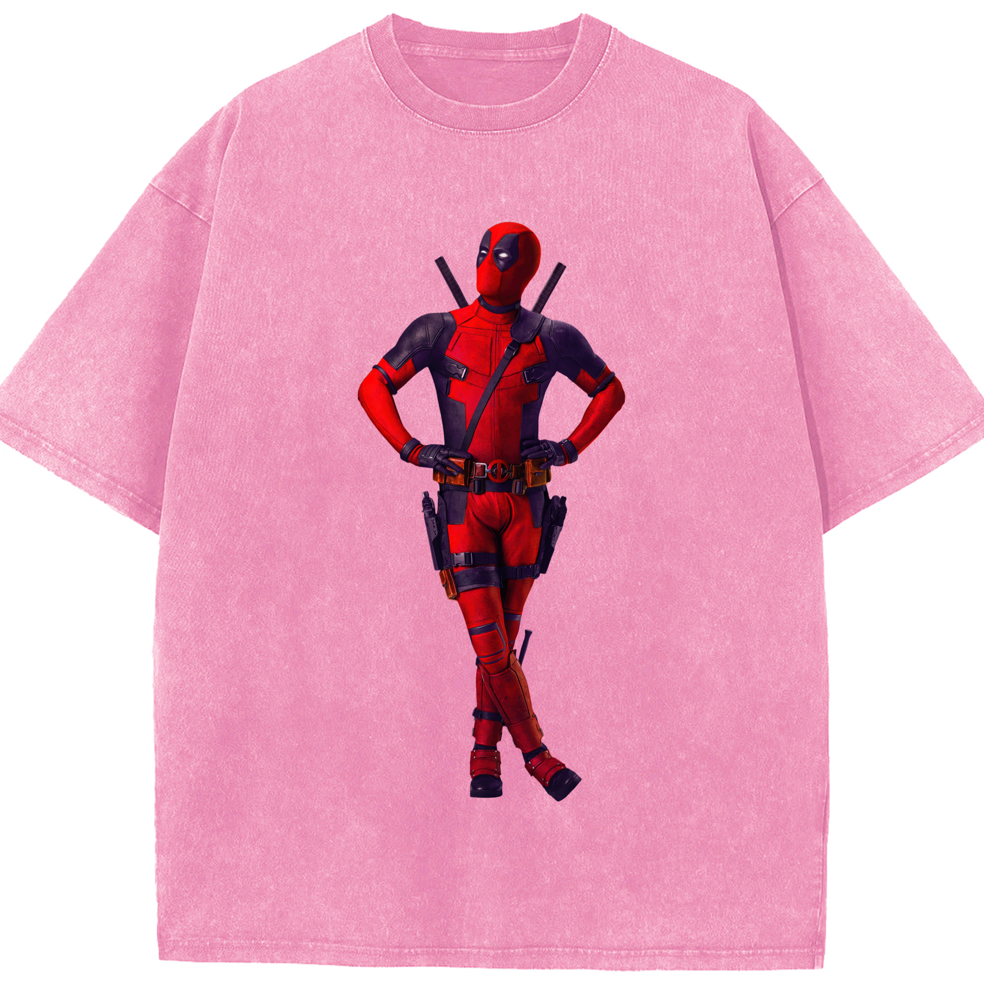（画像用） Deadpool デッドプール 綿100% ヴィンテージ風 半袖Tシャツ（フロントプリント）
